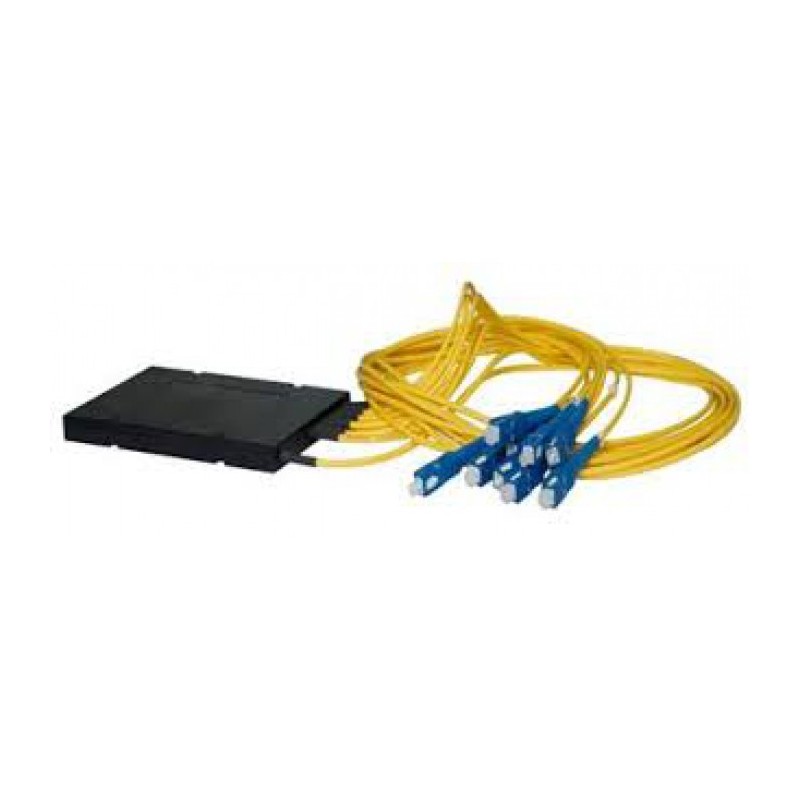 PON PLC splitter - rozbočovač, default connector type SC/PC 2mm, patch cable 1m, ABS box