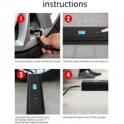 Wireless Inflatable Pump WDS-PUMP/X1 12V Portable Car Air Pumps Electric Tire Inflator LCD Digital Rechargeable tire inflator