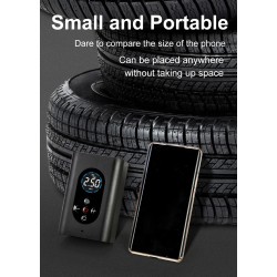 Pumpička / Powerbanka WDS-PUMPENERGY přenosná nabíjecí 12V 10.3 BAR s LCD digitálním displejem 12V a nástavci - Auto kolo člun