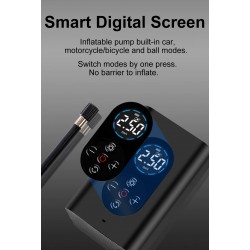 Pumpička / Powerbanka WDS-PUMPENERGY přenosná nabíjecí 12V 10.3 BAR s LCD digitálním displejem 12V a nástavci - Auto kolo člun