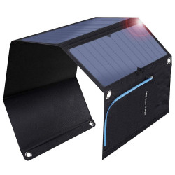 Skládací cestovní solární panel SolarDozer WDS-X28 28W / 4 panely 2 x USB 5V/2,4A QCH 3.0