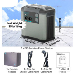 Solar electricity generator, powerbank, power battery and backup power supply WDS SolarBox 2000W