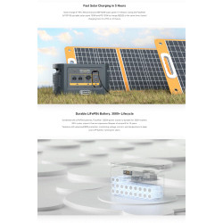 WDS QE02D 1200W 315000mAh  power station, solární záložní generátor, outdoor, UPS, dual & solar charge