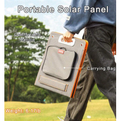 Přenosný solární panel skládací 100W multi výstupy USB QC 3.0, Type C 60W, DC 18V/5,6A max